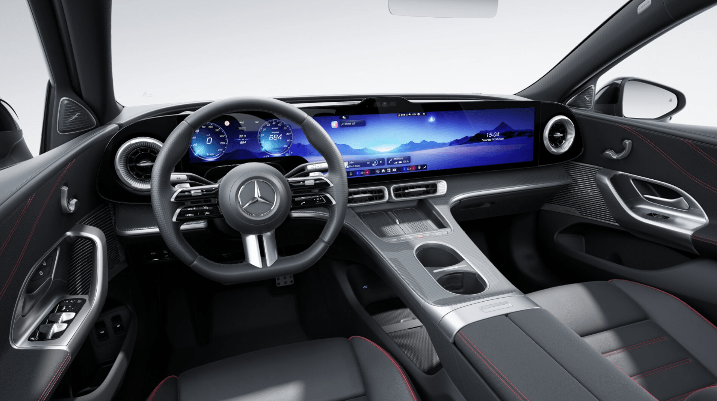 Mercedes-Benz Classe C 400 Electrique 4M AMG Line — Poste de pilotage