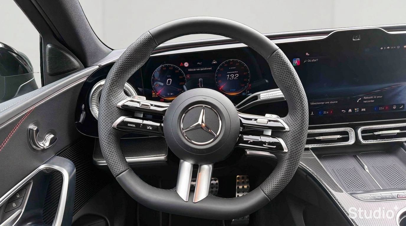 Mercedes-Benz Classe C 400 Electrique 4M AMG Line — Poste de pilotage