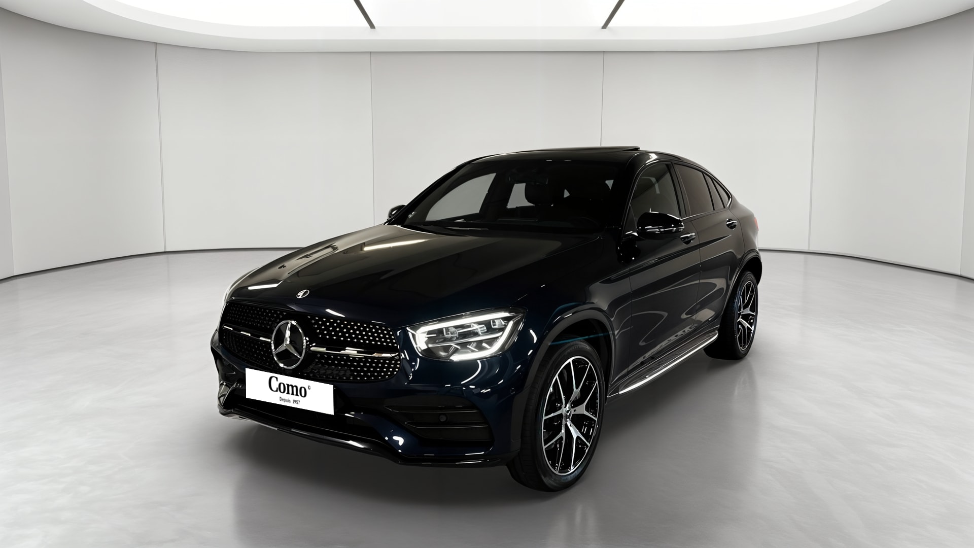 Mercedes-Benz GLC Coupé 300 e 9G-Tronic 4Matic AMG Line — 3/4 avant gauche