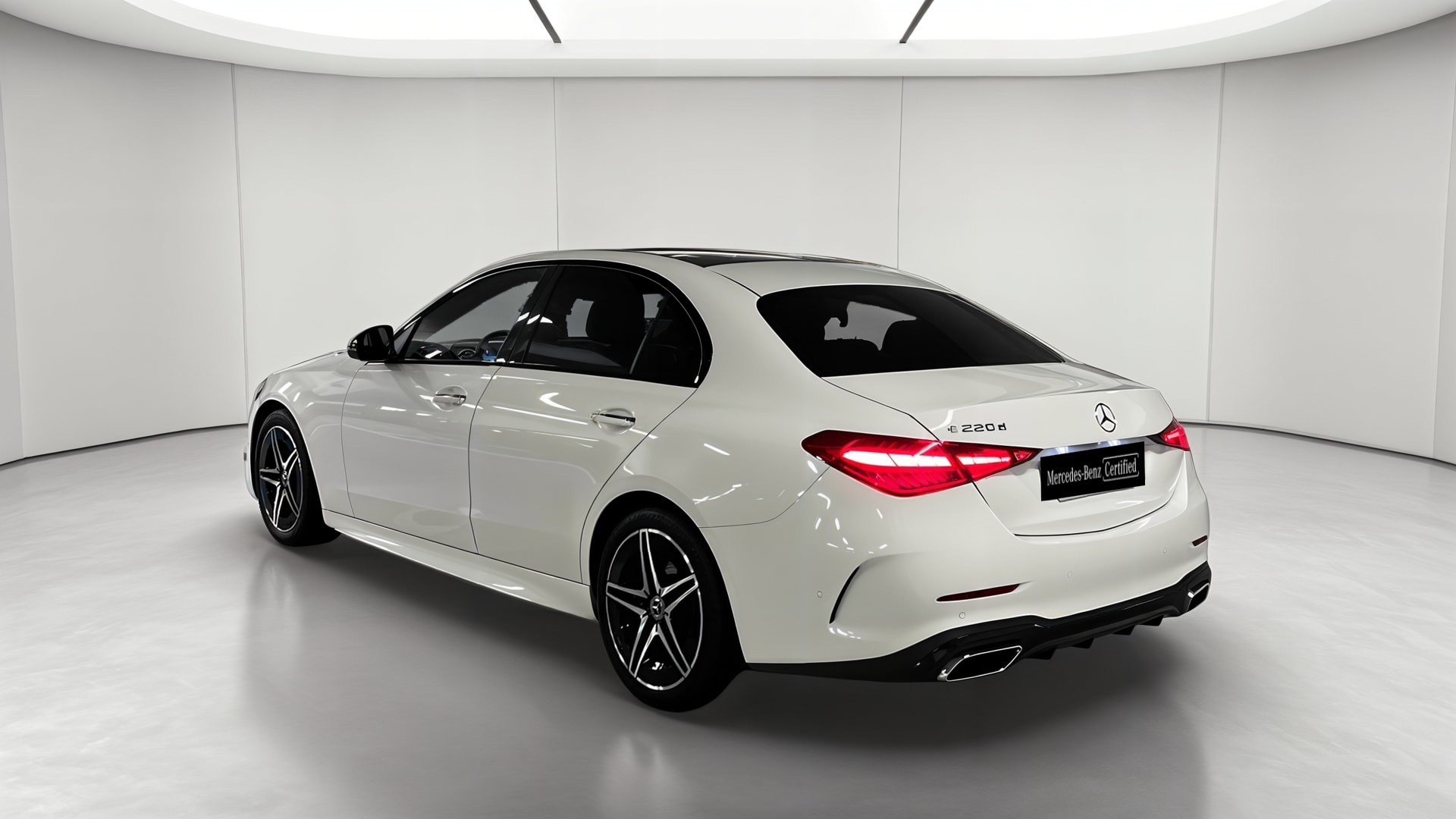 Mercedes-Benz Classe C 220 d 9G-Tronic AMG Line — 3/4 arrière gauche