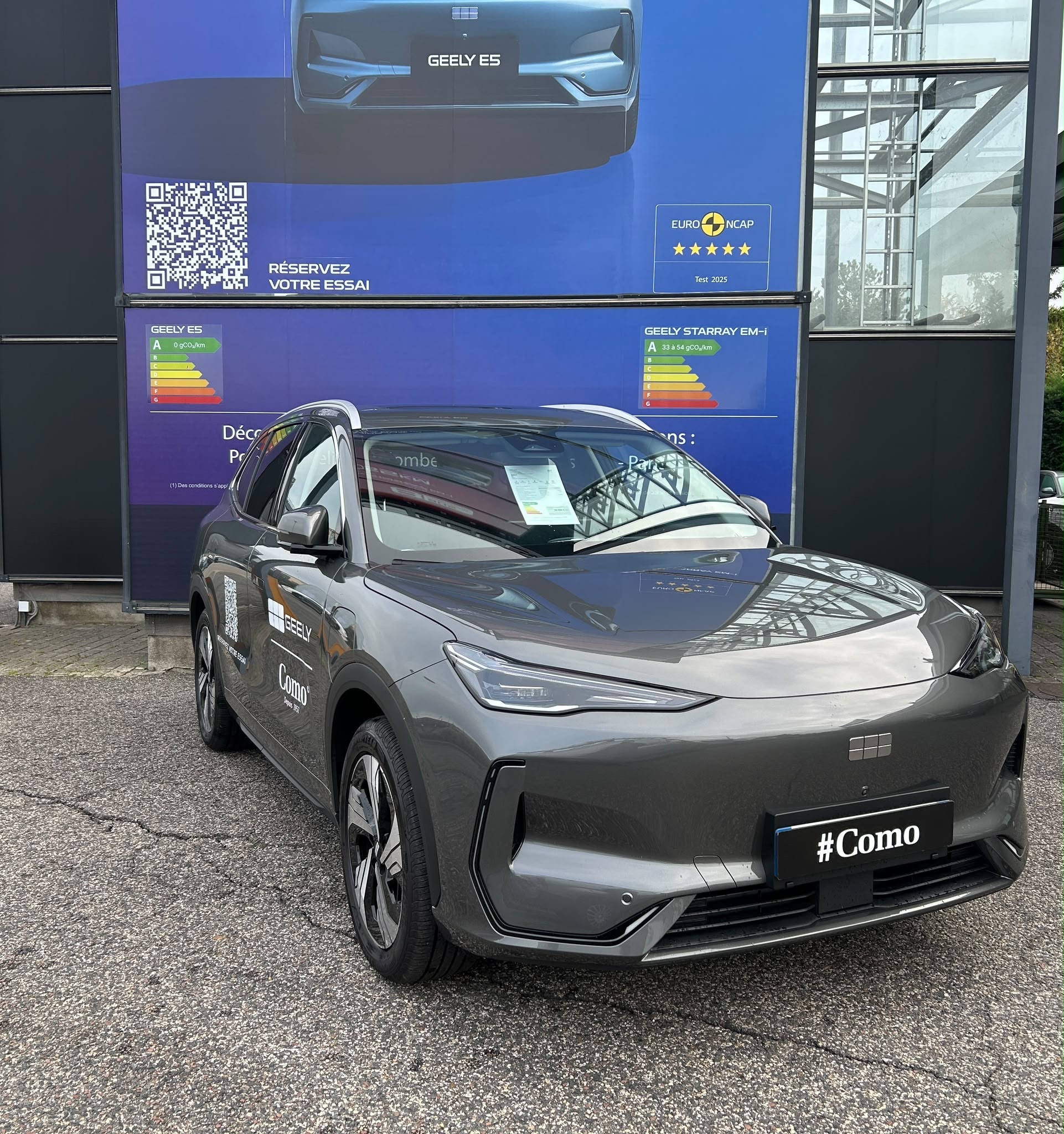GEELY E5 Max+ — 3/4 avant droit