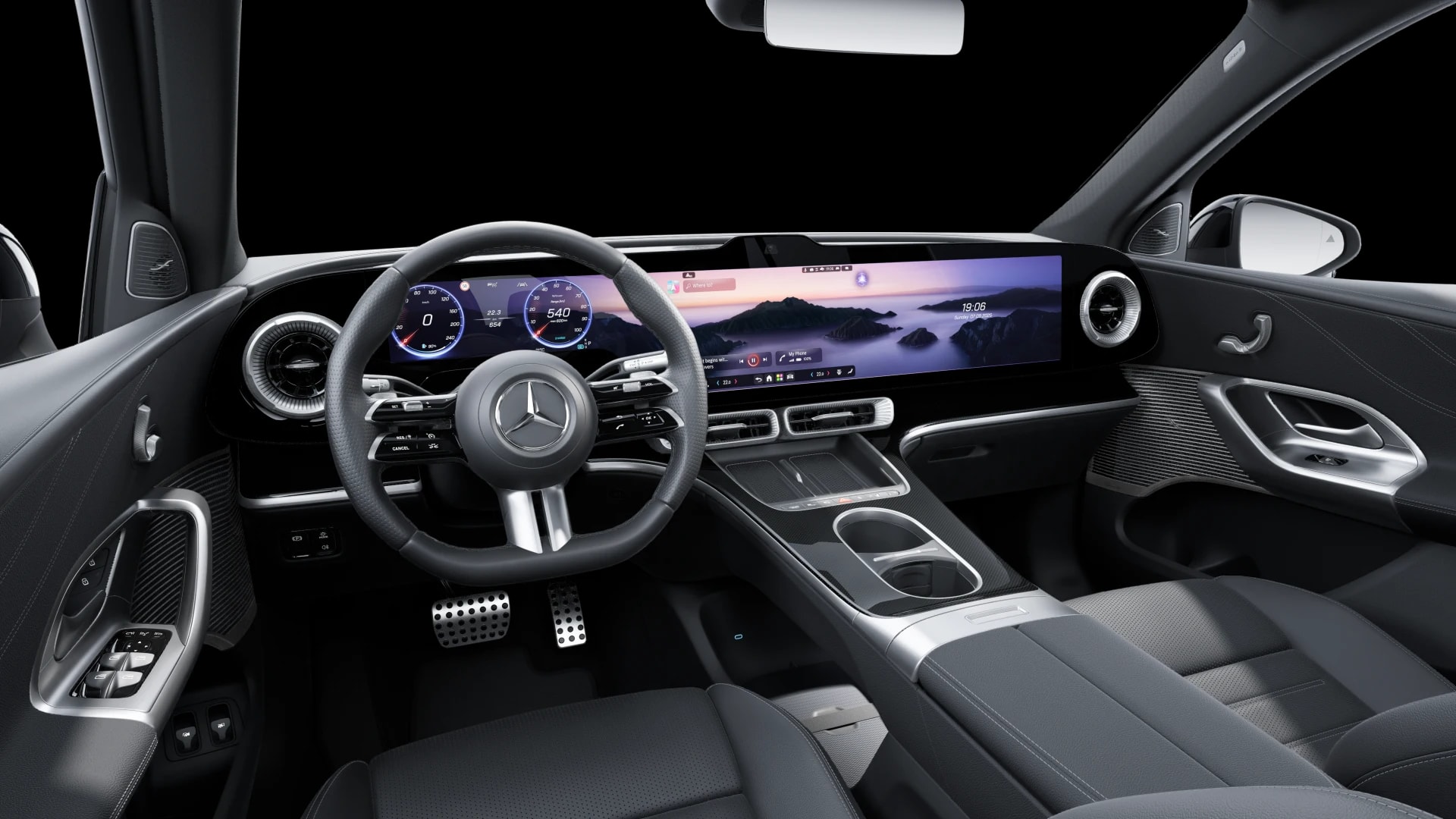 Mercedes-Benz GLC 300 4M électrique AMG Line — Intérieur — vue 1