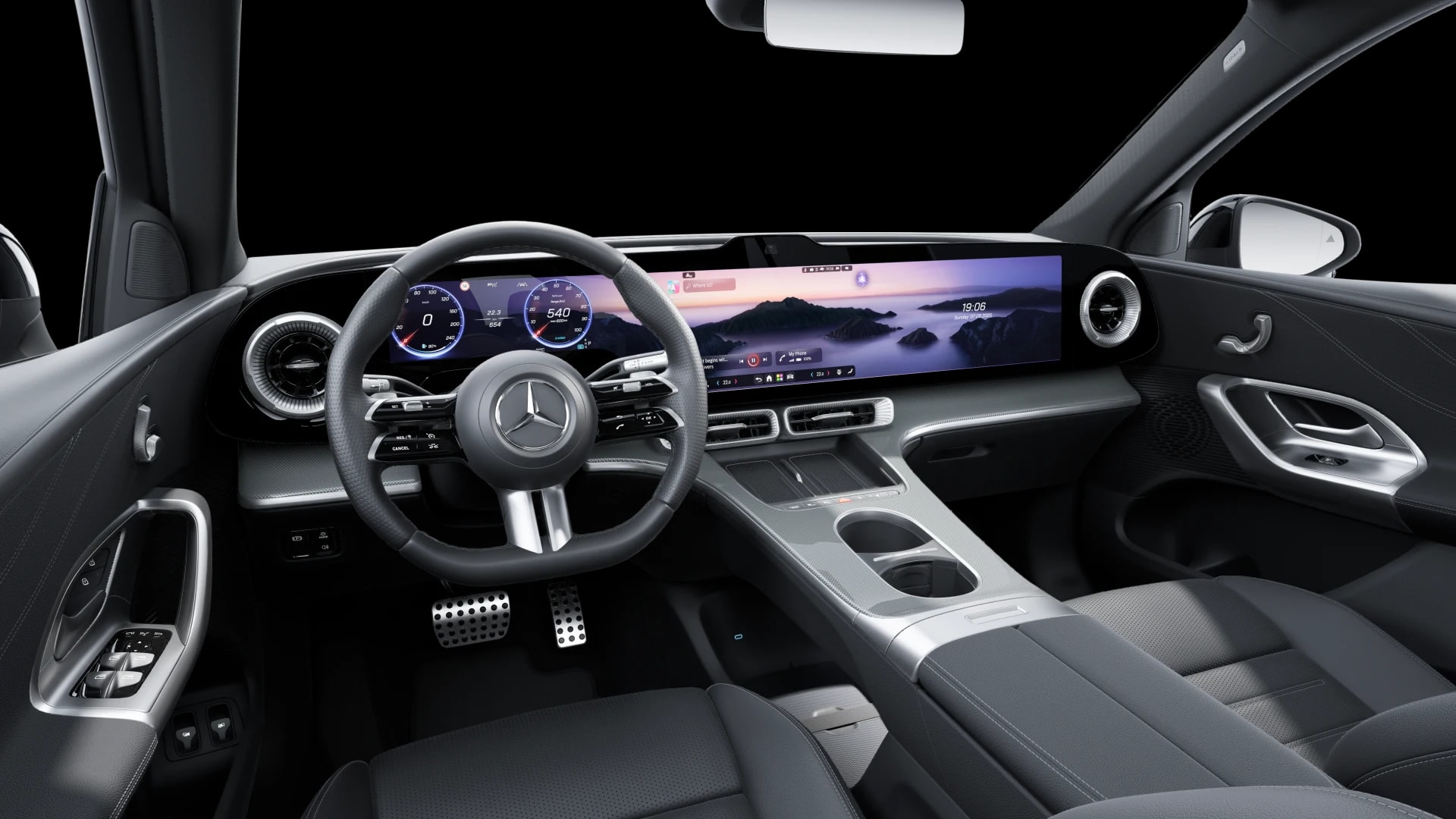 Mercedes-Benz GLC 300 4M électrique AMG Line — Intérieur — vue 1