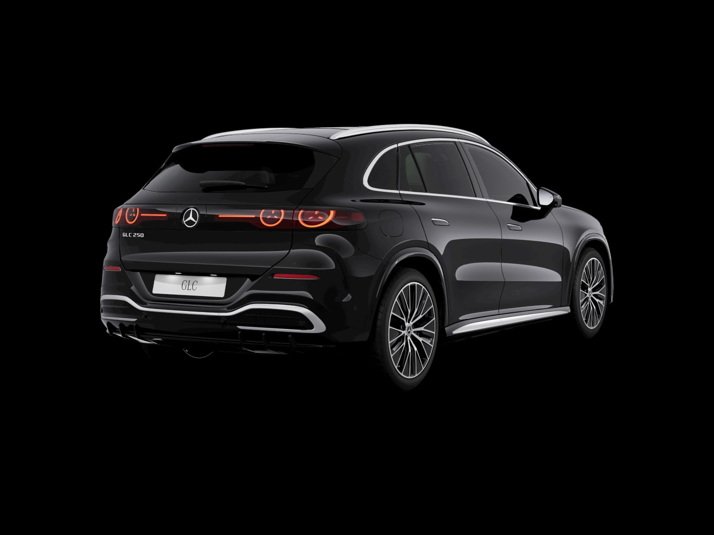 Mercedes-Benz GLC 250 électrique AMG Line — 3/4 arrière (150°)