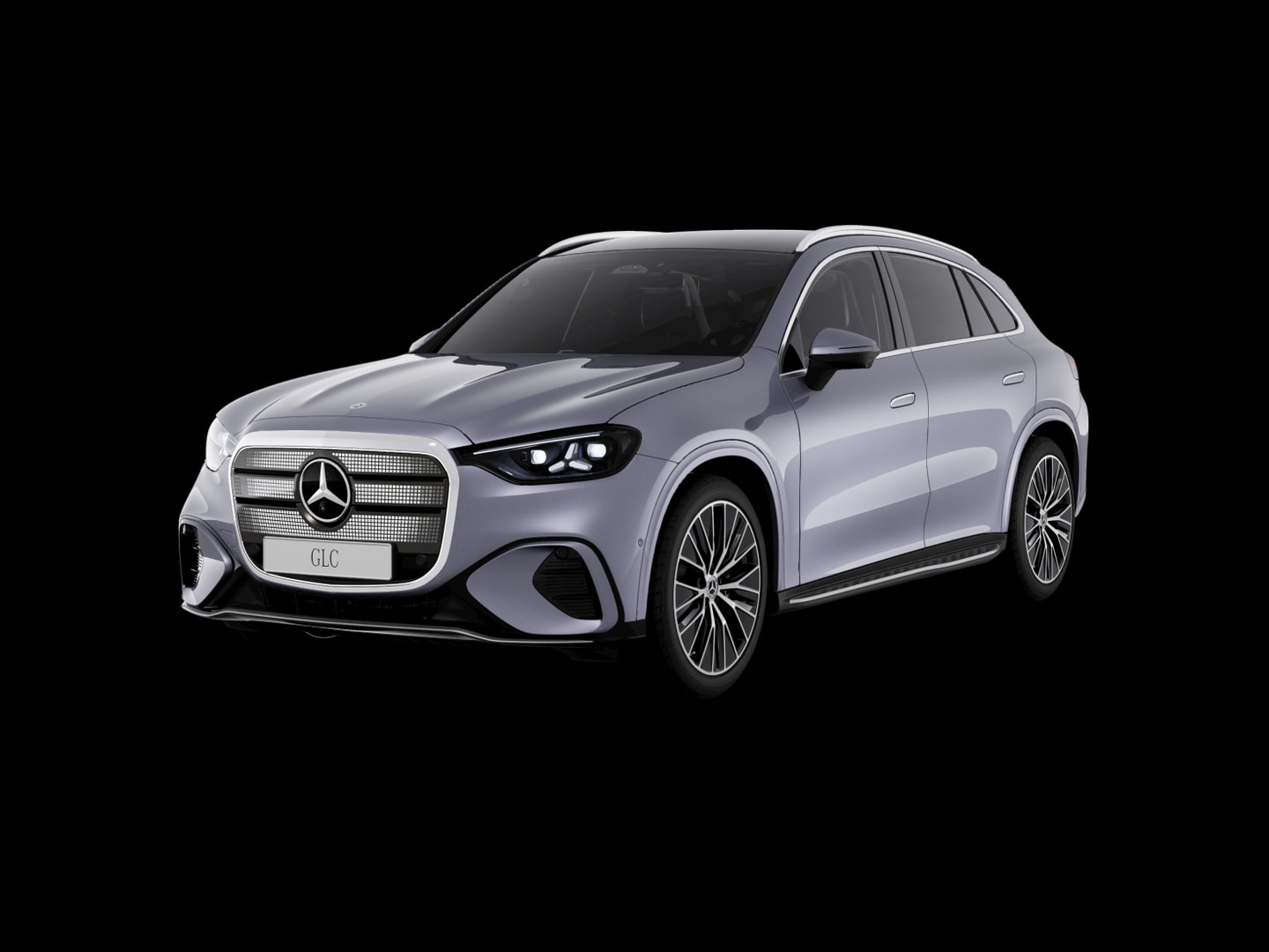 Mercedes-Benz GLC 250 électrique AMG Line — 3/4 avant (330°)