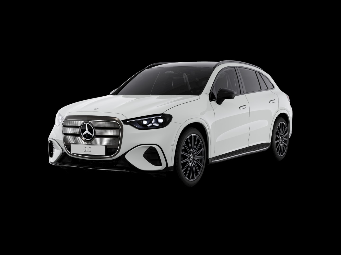 Mercedes-Benz GLC 250 électrique AMG Line — 3/4 avant (330°)