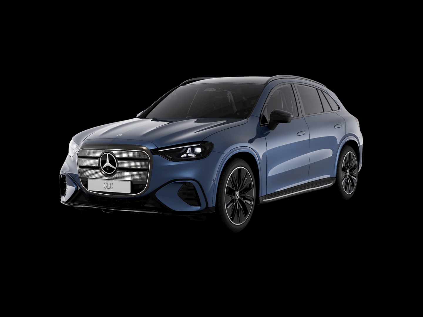 Mercedes-Benz GLC 250 électrique AMG Line — 3/4 avant (330°)