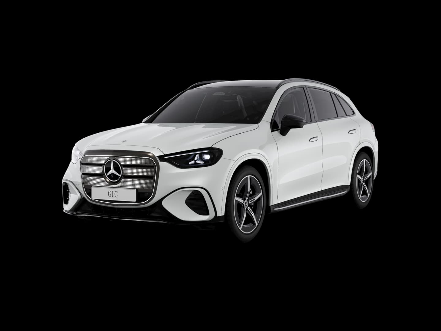 Mercedes-Benz GLC 250 électrique AMG Line — 3/4 avant (330°)