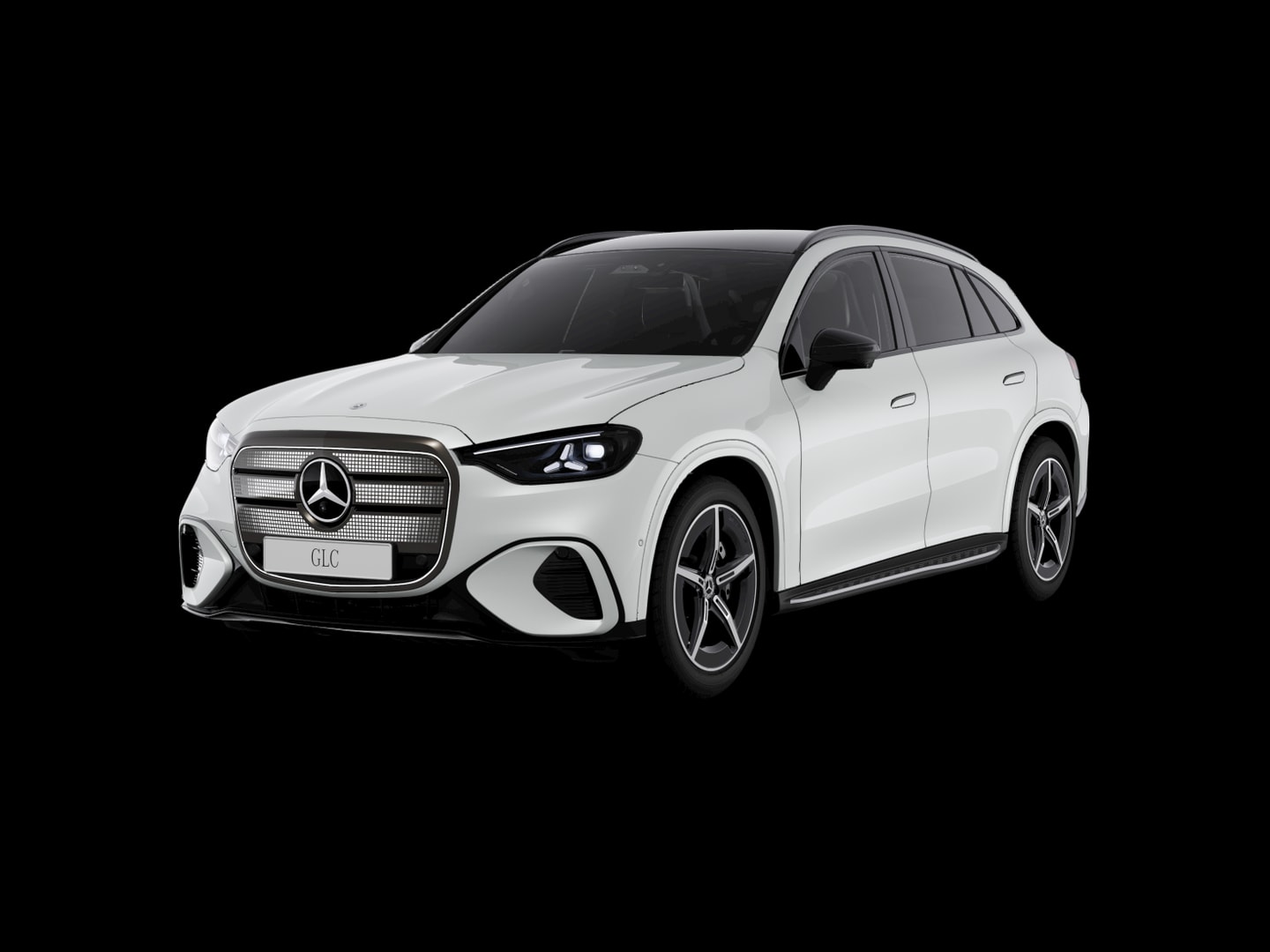 Mercedes-Benz GLC 250 électrique AMG Line — 3/4 avant (330°)