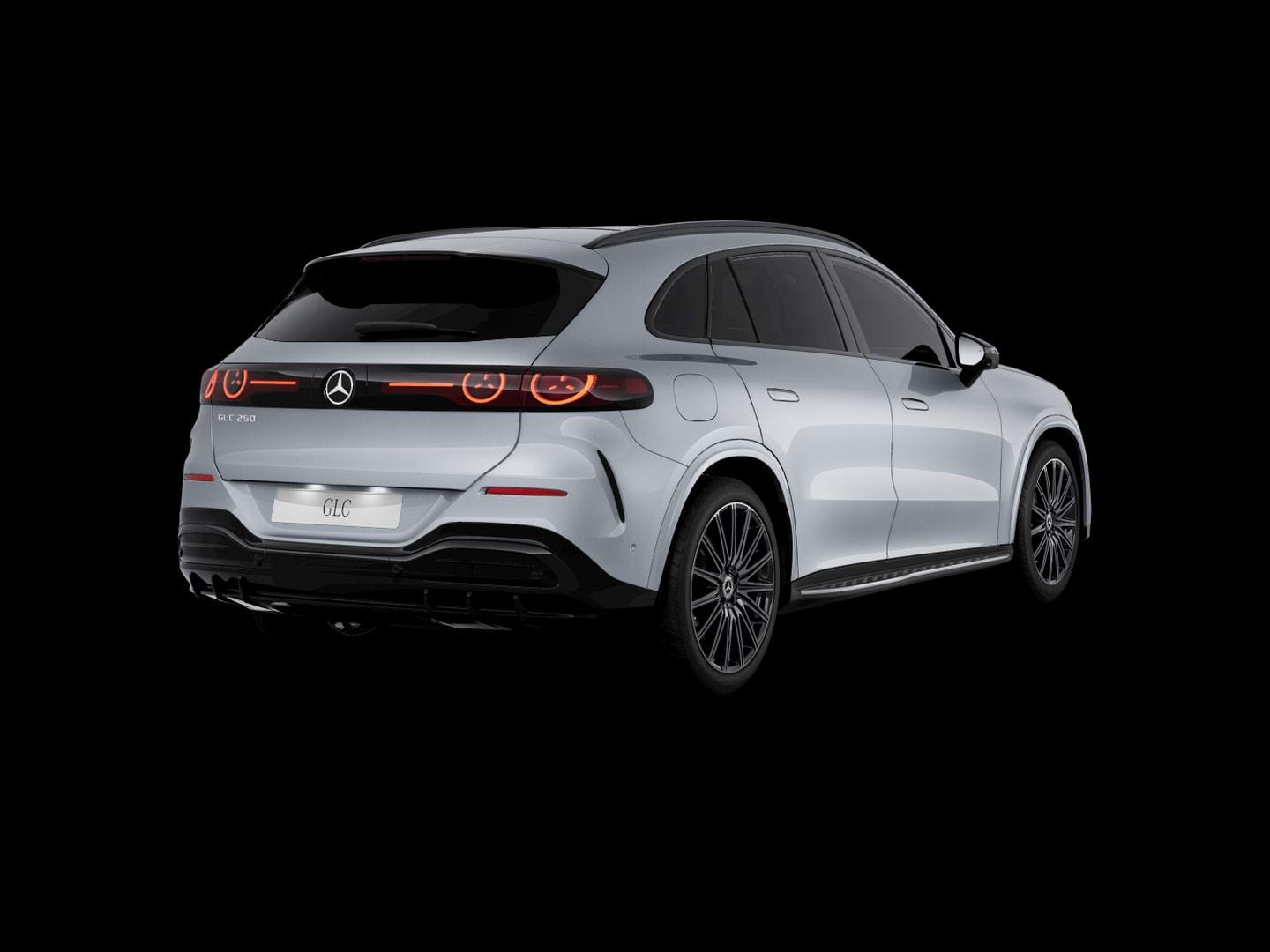 Mercedes-Benz GLC 250 électrique AMG Line — 3/4 arrière (150°)