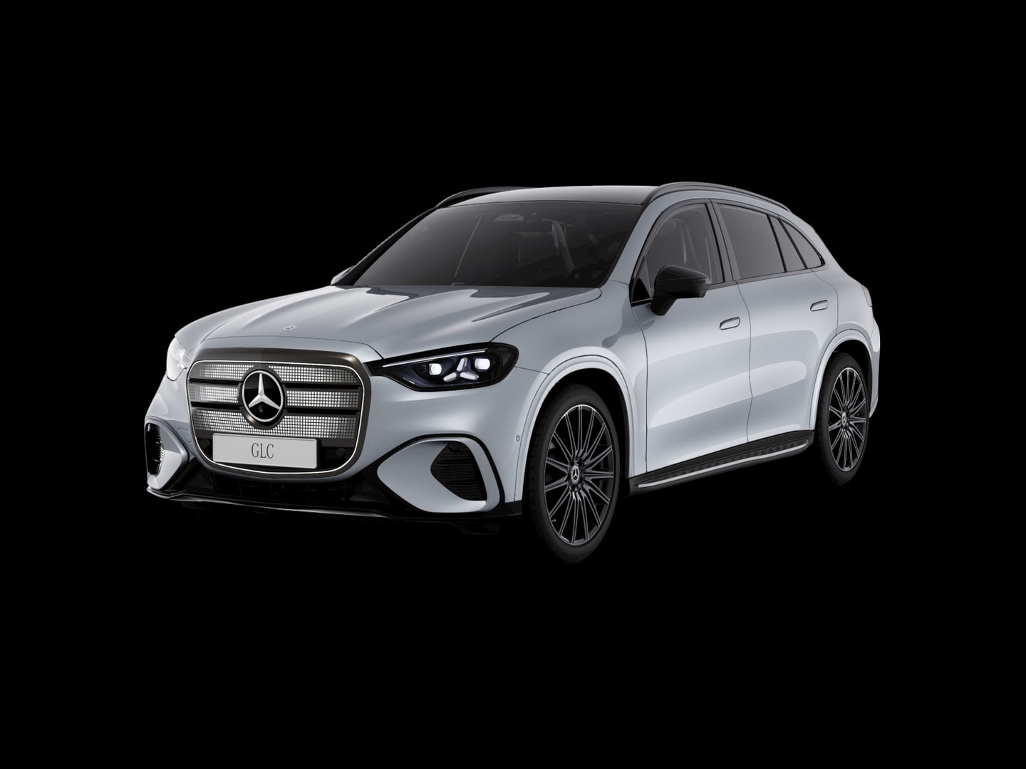 Mercedes-Benz GLC 250 électrique AMG Line — 3/4 avant (330°)