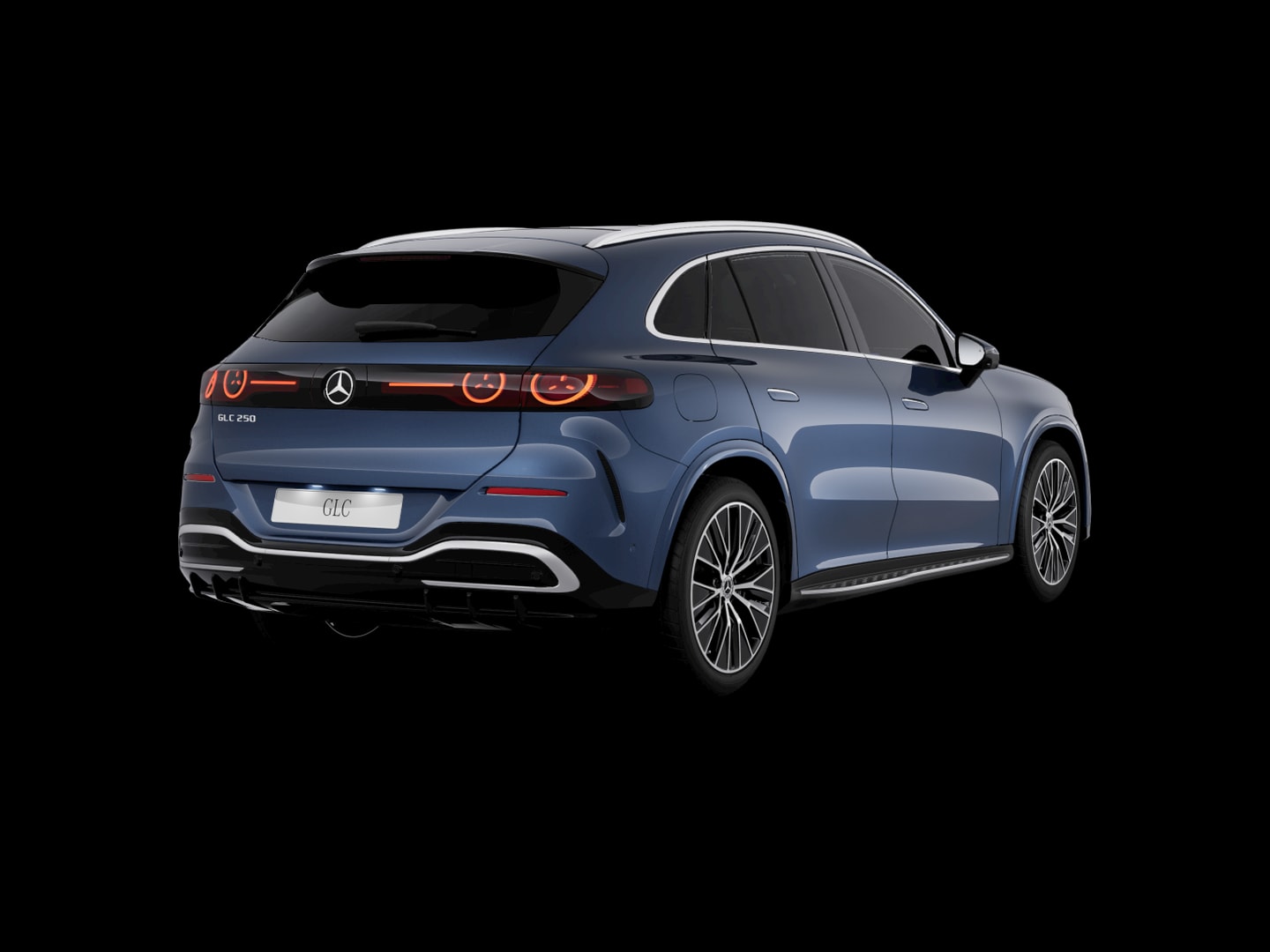 Mercedes-Benz GLC 250 électrique AMG Line — 3/4 arrière (150°)
