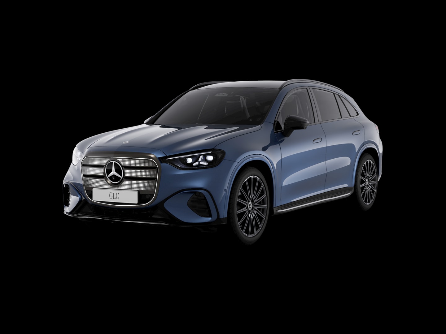 Mercedes-Benz GLC 250 électrique AMG Line — 3/4 avant (330°)