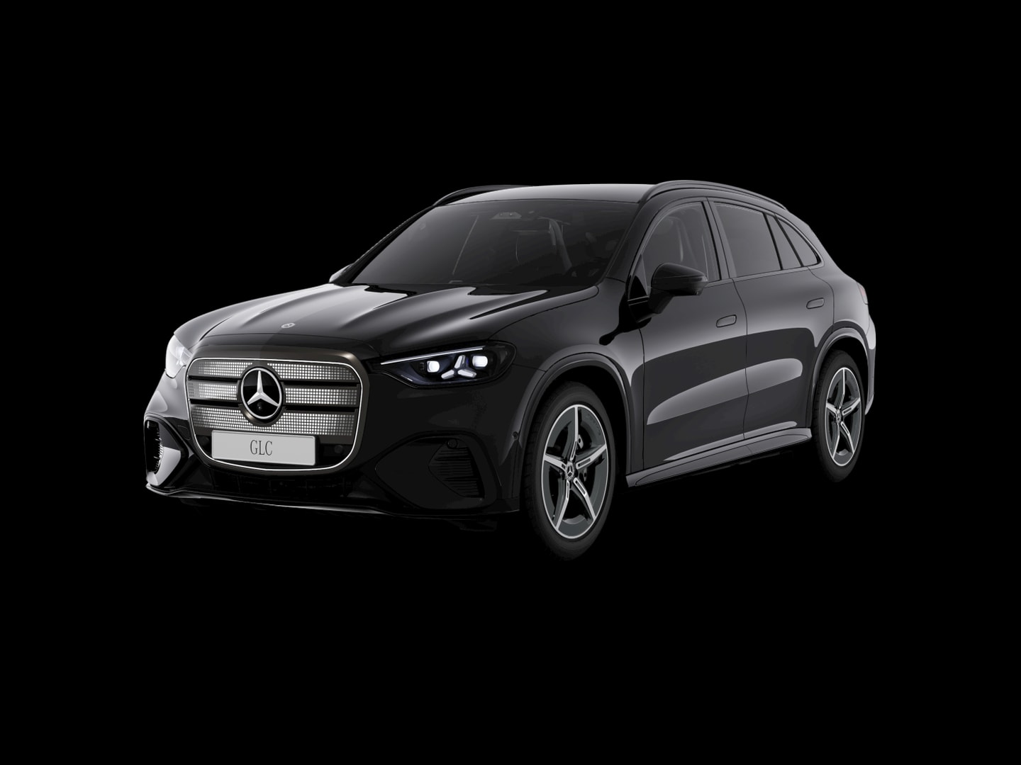 Mercedes-Benz GLC 300 4M électrique AMG Line — 3/4 avant (330°)
