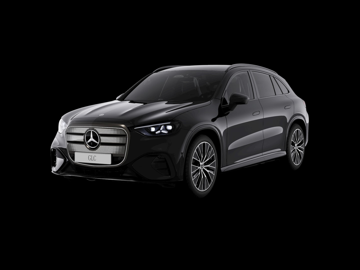 Mercedes-Benz GLC 400 4M électrique AMG Line — 3/4 avant (330°)